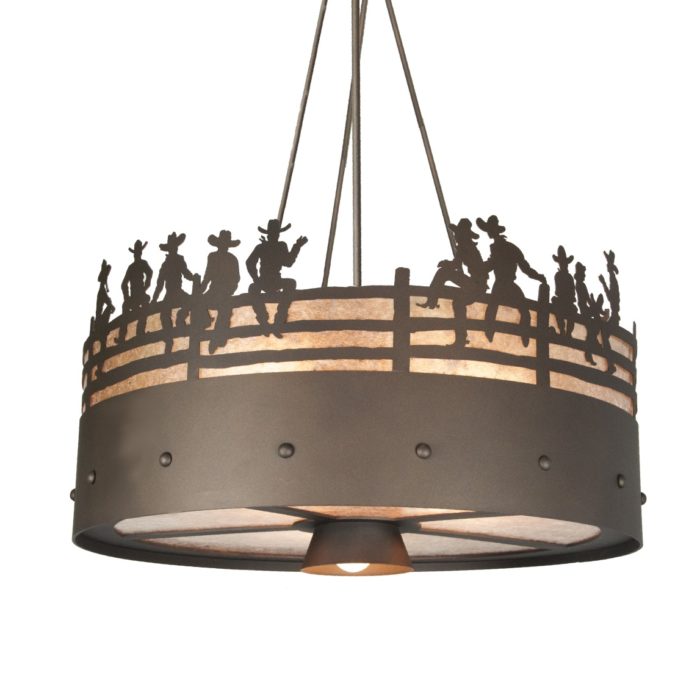 2067-Chandelier - ON THE FENCE Steel Partners Lighting Outfitters USA