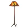 Rustic Cabin Amber Mica Floor Lamp