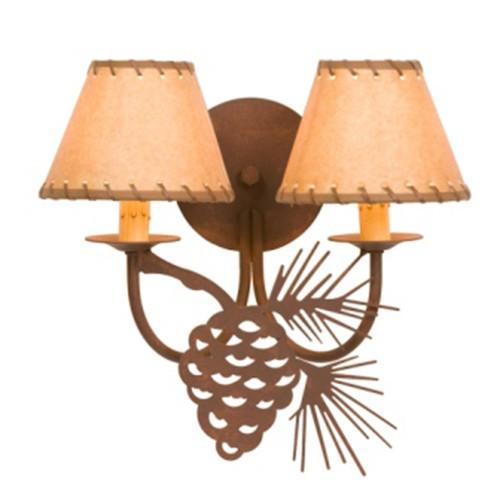 Pinecone Double Sconce