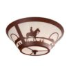 Round Drop Ceiling Mount - COWBOY SUNSET