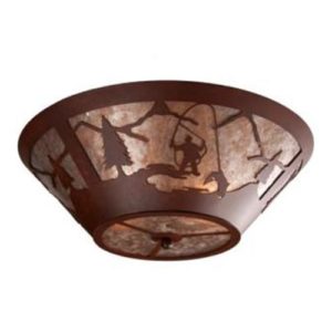 Round Ceiling Mount Fly Fisherman