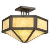 Rivets Hexagon Ceiling Mount Light