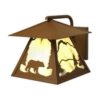Timber Bridge Bear Design Wet Location Sconce